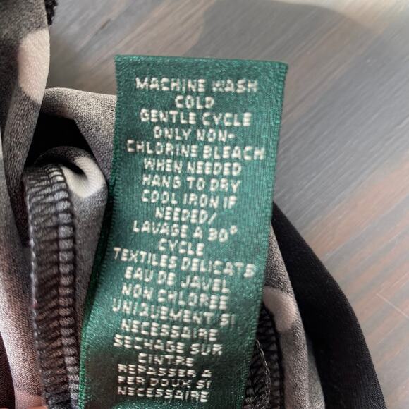 Lauren Ralph Lauren Polka Dot Faux Wrap Dress Size‎ 6 Black White Babydoll Retro - Picture 8 of 8